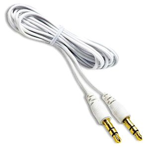 3.5mm Audio Extension AUX Cable (Male to Male) for Samsung Vibrant (White)