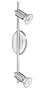 Eglo 83047A Buzz 2 Light Track Fixture, Nickel and Chrome