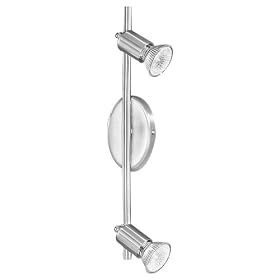 Eglo 83047A Buzz 2 Light Track Fixture, Nickel and Chrome by Eglo