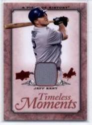 2008 UD A Piece of History Timeless Moments Jersey #25 Jeff Kent - Los Angeles Dodgers (Piece of Authentic Jersey ) (Baseball Cards)