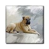 31XLIHuXadL. SL160  Check Out Bullmastiff   6 Inch Glass Tile for $31.99