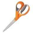 Fiskars 98817897 8 Softgrip bent craft scissors, offset handle, 3-1/2 cut, orange