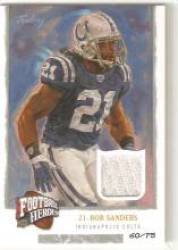 2008 Upper Deck Heroes Jerseys Bronze #17 Bob Sanders - Indianapolis Colts (Piece of Authentic Game Worn Jersey - Serial #d to 75)(Football Cards)