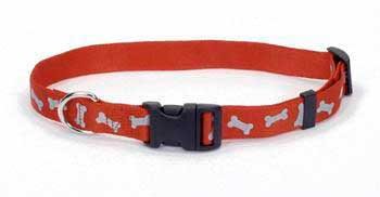 Coastal Pet Products Reflective Black with Paws Nylon Adjustable Collar for Dogs