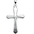 Platinum Cross Pendant - 22.50x16.00mm