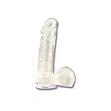 California Exotics Jelly Dong with Suction, Clear, 6 31XLZOVQNSL. SL160 California Exotics Jelly Dong with Suction, Clear, 6