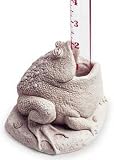 Cast Stone DRINKING THE RAIN Frog RAIN GAUGE Candlestick Holder SCULPTURE