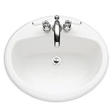 American Standard 3420.803.020 Affinity Americast Brand Engineered Material Countertop Sink with Faucet Holes on 8-Inch Centers, White