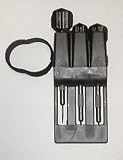 Hard Plastic Dart Holder - Holds Assembled Set of Darts - Black