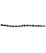 7 Inch Glass Pinched Oval Jet Stung Beads