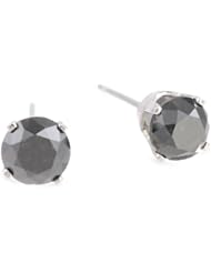 14k White Gold Black Diamond Stud Earrings (0.90 cttw)