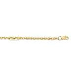 14K Yellow Gold Forsantina Chain - 3.00mm - 18 inch