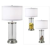 Fillable Glass Cylinder Collector's Table Lamp Fillable Glass Cylinder Collector's Table Lamp