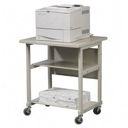 BALT 22601 Heavy-Duty Mobile Printer Stand w/3 Shelves, 27w x 25d x 27-1/2h, Gray