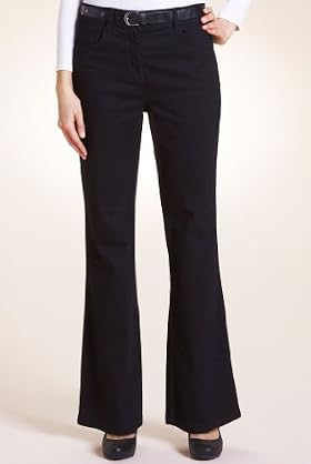 Per Una Stretch Bootcut Denim Jeans with Belt