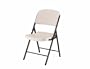 Lifetime Chair with Molded Seat and Back, Set of 4 , Almond-Color Finish