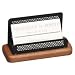 Rolodex Distinctionst Business Card Holder, Rich Cherry Wood/Black Metal (ROL22751)