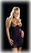Dreamgirl Women's Embroidered Rose Babydoll with Thong