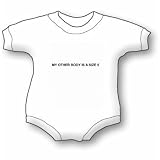 My Other Body Is A Size 5 Baby Ultrasoft Onesie by E-Shirt