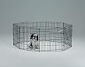 Midwest Black E-Coat Exercise Pen with Ground Stakes, 24"W x 30"H