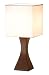 Umbra Serene Wood Table Lamp with Square Cloth Shade - Walnut