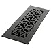 GR8BG - 14 x 4 Black Iron Grille - Acorn