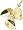 Propeller Charm, Gold Plated Silver