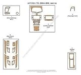 Acura TL Dash Trim Kit 04-05 - 28 pieces - Marble Wood