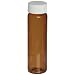 National Scientific Glass Sample Amber Vials with PTFE/Foam Urethane Liner Septum, 40ml Volume (Pack of 100)