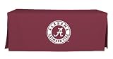 TEAM Tablevogue University of Alabama 6-Foot Fitted Folding Table Cover, Crimson w/Logo