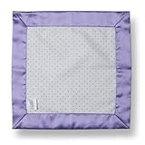 SwaddleDesigns Baby Lovie - Polka Dot Flannel with Lavender Satin