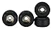 Teak Tuning Fingerboard Bearing Wheels, CNC Lathed, Black, Set of 4