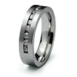Stainless Steel Ring with CZ (Sizes 8-12)