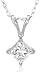 14k Choice of White or Yellow Gold Princess Cut Diamond Solitaire Pendant (1 ct, H-I Color, SI2-I1 Clarity)