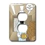 Rich Diesslins Funny General - Editorial Cartoons - Osama Bin Laden Hiding Place - Light Switch Covers - 2 plug outlet cover