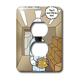 Rich Diesslins Funny General - Editorial Cartoons - Osama Bin Laden Hiding Place - Light Switch Covers - 2 plug outlet cover