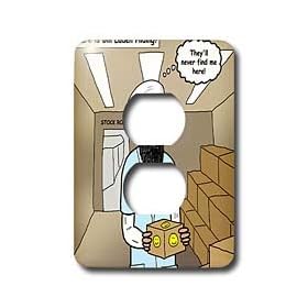 Rich Diesslins Funny General - Editorial Cartoons - Osama Bin Laden Hiding Place - Light Switch Covers - 2 plug outlet cover