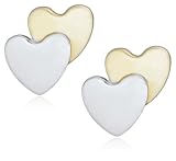 Miore Damen-Ohrstecker Doppelherzchen 750 Gelb-/Wei�gold MK021E
