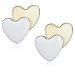 Miore Damen-Ohrstecker Doppelherzchen 750 Gelb-/Wei�gold MK021E