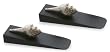 Silver and bronze doorstops, 'Whelk' (pair)