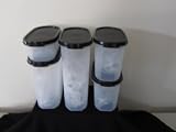 Tupperware Modular Mates Oval Set. Black Seals