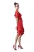 Colorfulworldstore ladies Latin salsa cha cha tango Ballroom Dance Dress-mesh sleeves+Slim Irregular unilateral