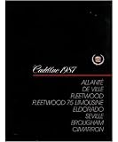 1987 CADILLAC Sales Brochure Literature Book Piece