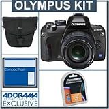 Olympus E-420 10.0 Megapixel Digital SLR Camera Kit, with 14mm - 42mm f/3.5-f/5.6 Zuiko Digital Zoom Lens - Refurbished by Olympus U.S.A. - 8GB CF Memory Card , Spare BLS-01 Lithium-Ion Rechargeable Battery, Camera Case