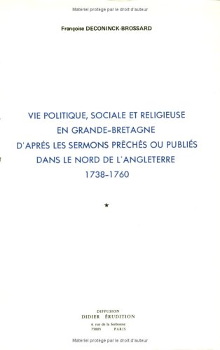 Vie politique, sociale et religieuse en Grande-Bretagne