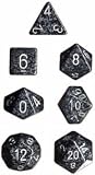 Chessex Dice: Polyhedral 7-Die Speckled Dice Set - Ninja