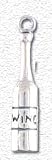 Solid Sterling Silver Wine Bottle Charm