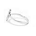 .925 Sterling Silver Cubic Zirconia Cross Bypass Ring - Size 11