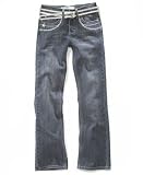 Vanilla Star Girls Lurex Chain and Crown Embroidered Jean