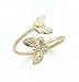 14K Bypass Butterflies Toe Ring - GH24192